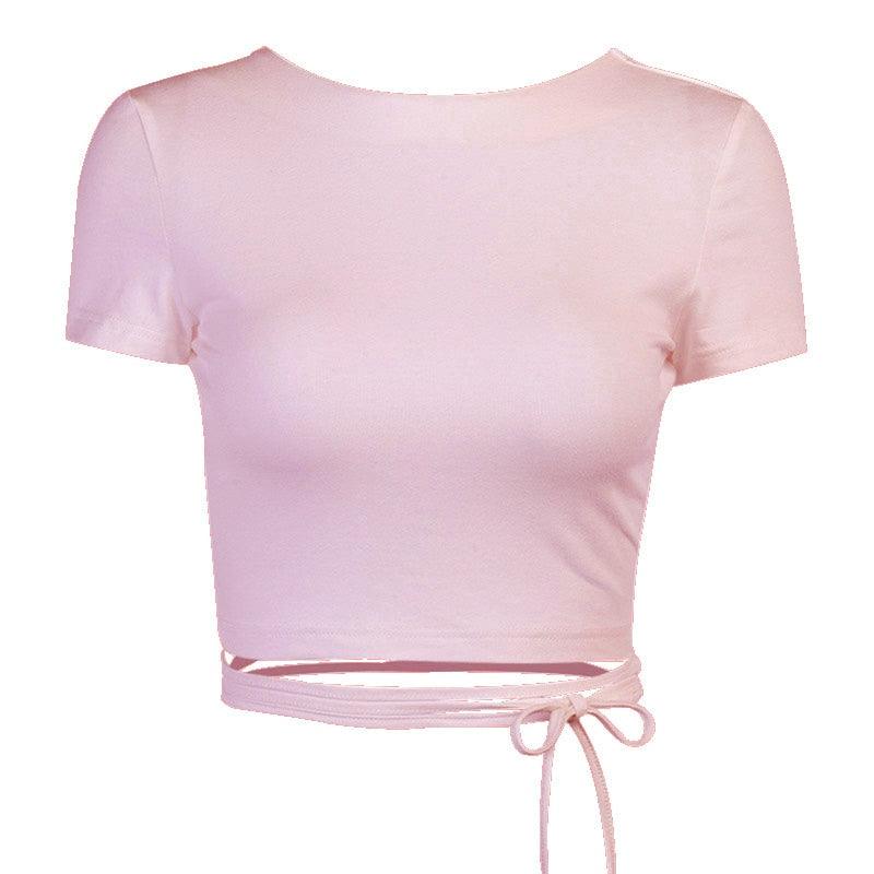 Blusa Cropped Feminino com Amarração - Brior